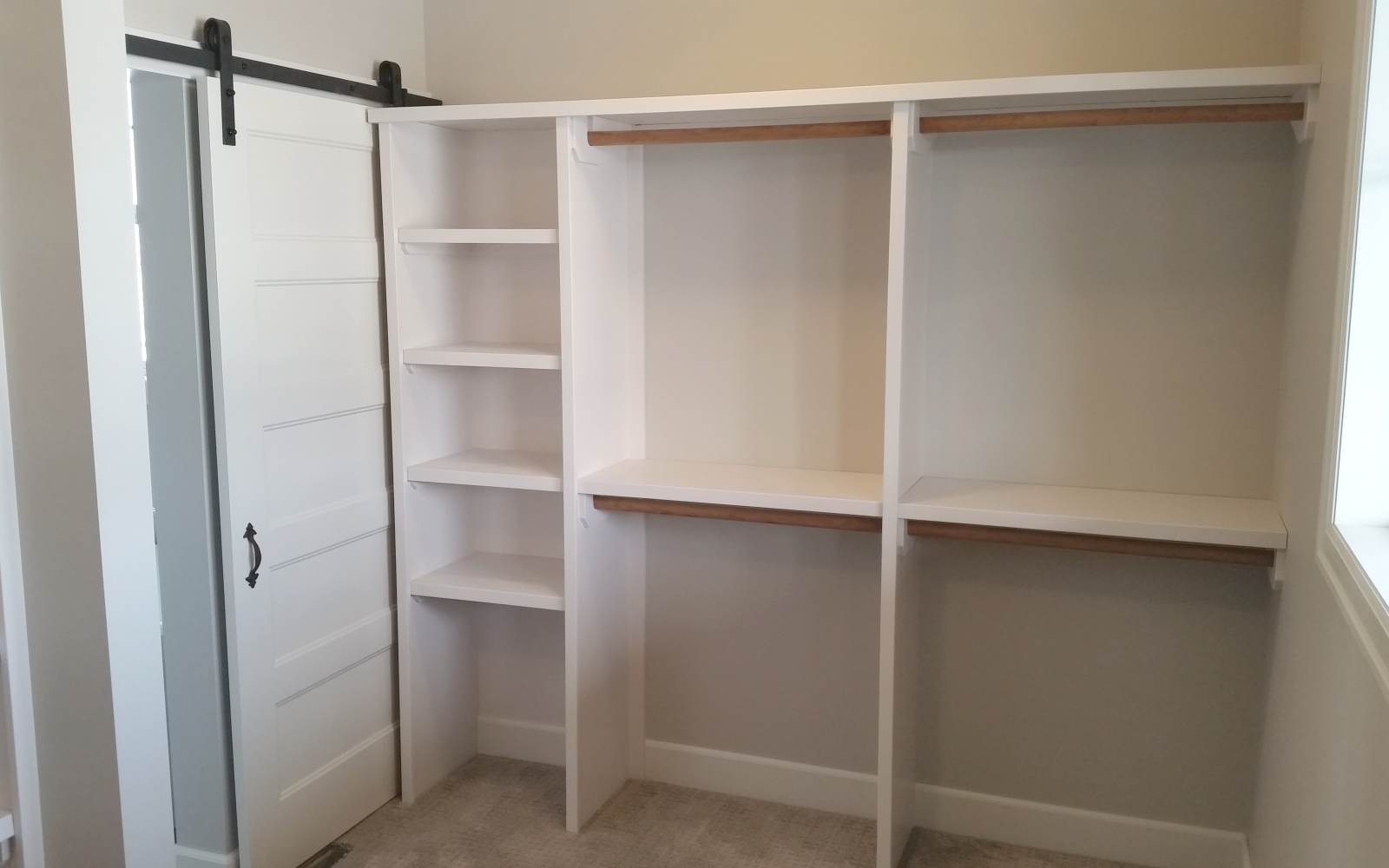 Barn Door and Walk-in Closet